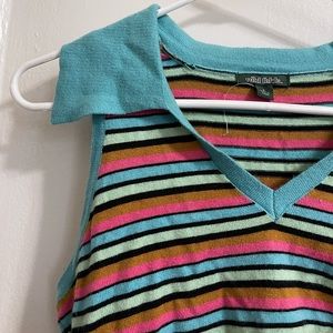 Cropped Sweater Top with Collar